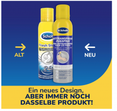 SCHOLL Fresh Step Antitranspirant Fuss Deo, 150 ml, Шолль Антиперспирант для ног, защита от пота и запаха, 150 мл