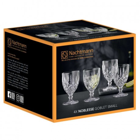 Nachtmann Nachtmann Noblesse Wasserglas / Kelchglas Set 4-tlg. h: 126 mm / 230 ml Набор стаканов/бокалов Nachtmann Noblesse из 4 предм. высота: 126 мм / 230 мл
