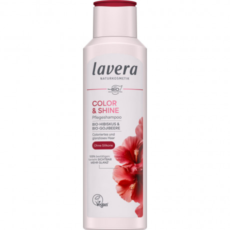 LAVERA PFLEGESHAMPOO COLOR & SHINE Bio-Hibiskus & Bio-Gojibeere, 250 ml, Лавера Шампунь для окрашенных волос и сохранения блеска цвета, био-гибискус и био-годжи, 250 мл