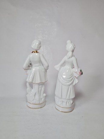 PMI Коллекционные Статуэтки "Он и она" с позолотой, 21см, Германия, 1960-70гг.