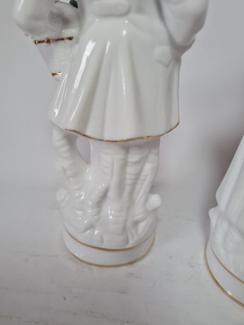 PMI Коллекционные Статуэтки "Он и она" с позолотой, 21см, Германия, 1960-70гг.