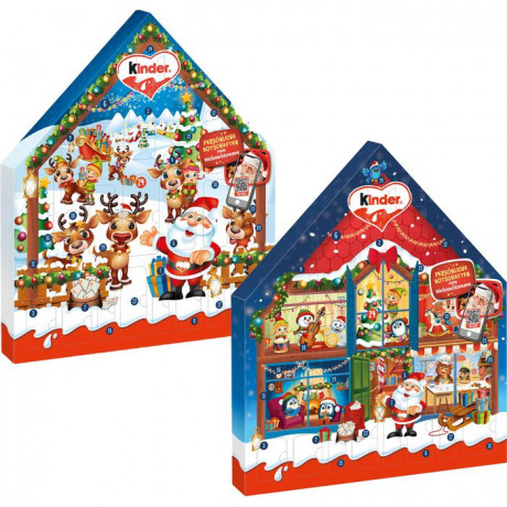 kinder Maxi Mix Adventskalender, 24 Tuerchen, 351 g, большой адвент-календарь kinder Maxi Mix, 24 окошка, 351 г