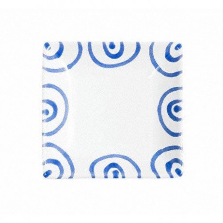 Gmundner Keramik Gmundner Keramik Blaugeflammt Snackschale 11x11x2,8 cm Миска для закусок Gmundner керамическая с синим пламенем 11x11x2,8 см