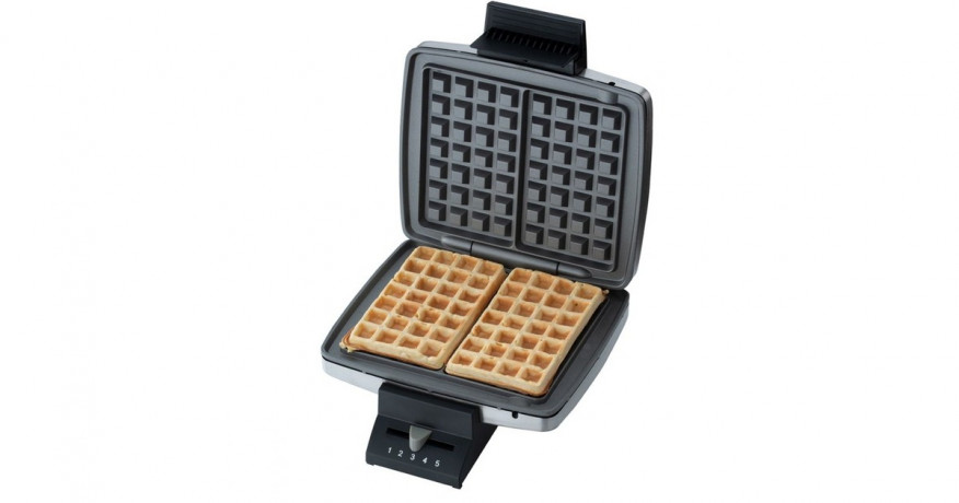 Cloer Cloer Brusseler Waffeleisen 1445 silber/schwarz, 930 Watt silber/schwarz Вафельница Cloer Brusseler 1445 серебристый/черный, 930 Вт
