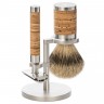 Muhle Rocca 3 tlg Rasierset Silberspitz, Griff Birkenrinde  Бритвенный набор Rocca из 3 предметов, серебряный наконечник, ручка из бересты