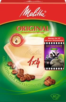 Melitta фильтровальные мешки 1x4 naturbraun Aroma, 80 шт