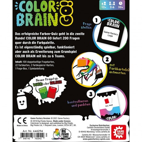 Game Factory Kartenspiel Color Brain Карточная игра Цветной мозг