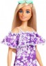 Mattel Barbie Loves Puppe im lila Blumenkleid Кукла Barbie Loves в фиолетовом цветочном платье