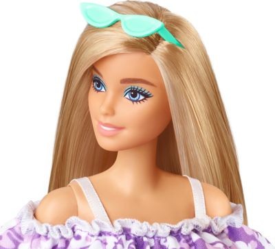 Mattel Barbie Loves Puppe im lila Blumenkleid Кукла Barbie Loves в фиолетовом цветочном платье