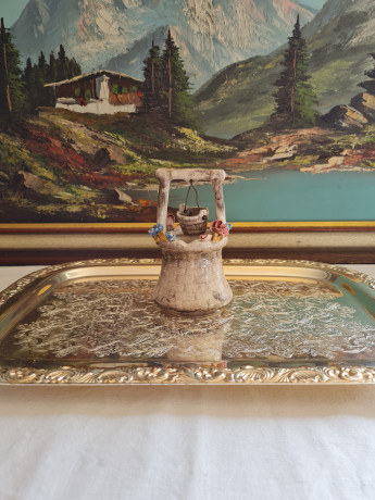 Bassano Italy Декоративная статуэтка "Колодец", 14 x 8 см, Италия, 1960-70гг.