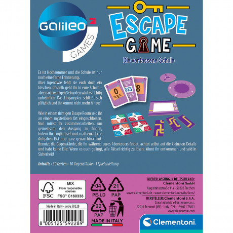 Clementoni Escape Game побег игры