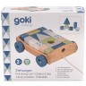 goki Ziehwagen mit 20 Bausteinen Нарисуйте повозку с 20 строительными блоками.