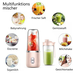 FeelGlad FeelGlad Akku-Smoothie-Maker Mini Smoothie Maker, Standmixer, Blender elektrisch Blau Аккумуляторная смузи-машина FeelGlad, мини-смузница, настольный миксер, электрический блендер