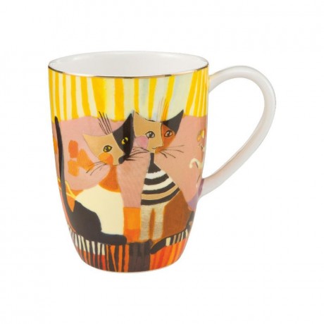 Goebel Goebel Rosina Wachtmeister - Table Top Kunstlerbecher / Henkelbecher Momenti d'oro h: 11 cm / 0,4 L Goebel Rosina Wachtmeister - Настольная кружка художника / кружка с ручкой Momenti d"oro высота: 11 см / 0,4 л