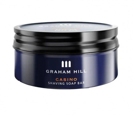 GRAHAM HILL Casino Shaving Soap Bar 85 г мыло для бритья мужское, кремовая пена, для чувствительной кожи