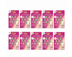 Schaebens Perfect Skin Glow 10st, Капсулы для лица Schaebens Perfect Skin Glow, с гиалуроновой кислотой и витамином E, сияние кожи, разглаживающий эффект Набор 10 уп х 7 шт