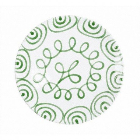 Gmundner Keramik Gmundner Keramik Grungeflammt Platzteller Cup d: 32 cm / h: 2,2 cm Керамическая чашка Gmundner с зеленым пламенем под тарелкой d: 32 см / высота: 2,2 см