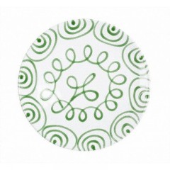 Gmundner Keramik Gmundner Keramik Grungeflammt Platzteller Cup d: 32 cm / h: 2,2 cm Керамическая чашка Gmundner с зеленым пламенем под тарелкой d: 32 см / высота: 2,2 см