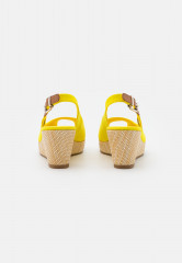 Tommy Hilfiger ICONIC ELBA SLING BACK WEDGE Platform sandals vivid yellow ICONIC ELBA SLING BACK WEDGE Сандалии на платформе ярко-желтый