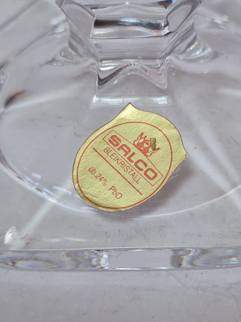 Подсвечник винтажный стеклянный Salco, 18,5x9см, Германия, 1960-70гг.