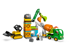 Lego Baustelle mit Baufahrzeugen Строительная площадка со строительной техникой
