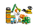 Lego Baustelle mit Baufahrzeugen Строительная площадка со строительной техникой