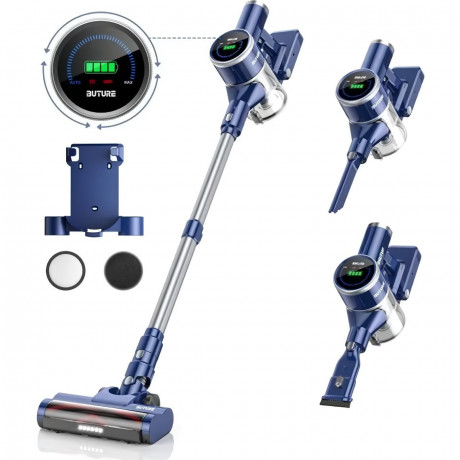 Laresar Laresar Akku-Hand-und Stielstaubsauger, 400,00 W, 33000PA Starke Saugleistung Staubsauger Kabellos, bis zu 55 Minuten Laufzeit, 1,2L Staubbehalter, fur Hartboden, Teppich, Tierhaare Беспроводной ручной и стержневой пылесос Laresar, 400,00 Вт, сил