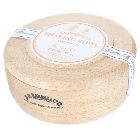 D.R. Harris Sandalwood Shaving Soap in Beech Bowl Сандаловое мыло для бритья в миске из бука