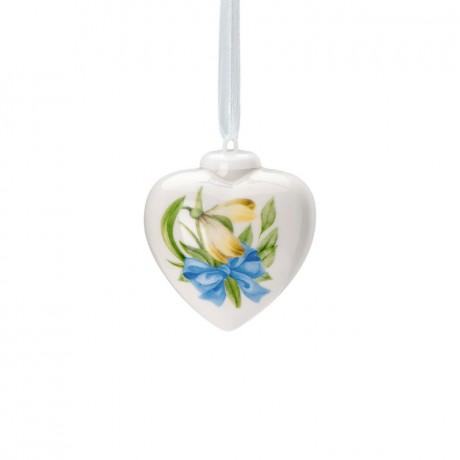 Hutschenreuther Hutschenreuther Fruhlingsgrusse Porzellan-Mini-Herz 'Schneeglockchen' h: 4,5 cm Hutschenreuther Spring Greetings Фарфоровое мини-сердечко "Подснежник" высота: 4,5 см