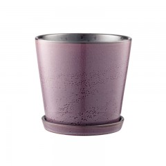 Bitz Bitz Gastro lilac / black Blumentopf - Krautertopf mit Untertasse d: 14 cm / h: 12,5 cm Цветочный горшок Bitz Gastro сиреневый/черный - горшок для трав с блюдцем d: 14 см / h: 12,5 см