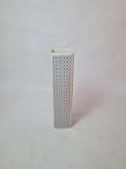 Ваза винтажная H&amp;G Selb / Heirich Bavaria  вытянутой формы, с необычным голубо-золотистым узором, фарфор, 23 см, Германия, 1960-70гг.