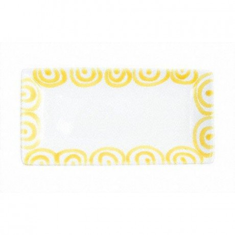 Gmundner Keramik Gmundner Keramik Gelbgeflammt Snackschale 22x11x2,7 cm Миска для закусок Gmundner керамическая с желтым пламенем 22x11x2,7 см