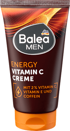 Balea MEN Gesichtscreme Energy Vitamin C, 75 ml, Крем для лица Energy с витаминами C и E для более ровного и свежего вида кожи, 75 мл