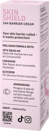 SANTE Skin Shield 24h Barrier Cream, 50 ml, Санте Крем для укрепления кожного барьера Skin Shield 24h с 10% сквалана, церамидом и глицерином, 50 мл