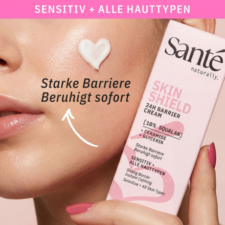 SANTE Skin Shield 24h Barrier Cream, 50 ml, Санте Крем для укрепления кожного барьера Skin Shield 24h с 10% сквалана, церамидом и глицерином, 50 мл
