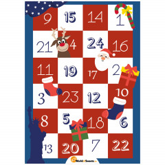 World of Sweets USA Adventskalender 2026, Адвент-календарь 2026 USA с американскими сладостями, 24 окошка, 1059,7 г