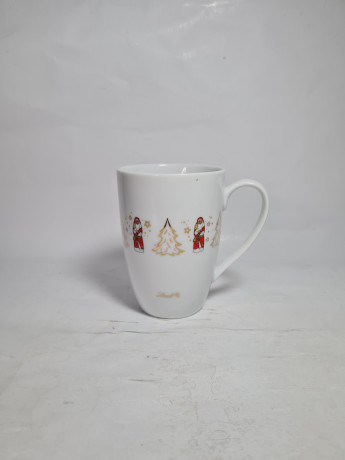 Кружка винтажная Lindt с рождественским декором, фарфор, 11.5 см, 400 мл, Германия, 1970-80гг.