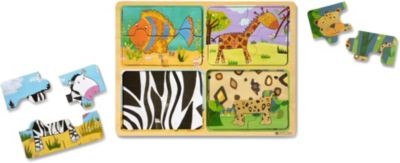 Melissa Doug Natural Play Holzpuzzle Деревянный пазл Natural Play с изображением животных