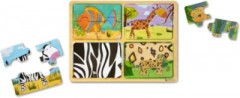 Melissa  Doug Natural Play Holzpuzzle Деревянный пазл Natural Play с изображением животных
