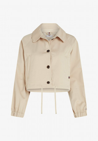 Tommy Hilfiger CROPPED FIT TWILL Summer jacket classic beige CROPPED FIT TWILL Летняя куртка классический бежевый