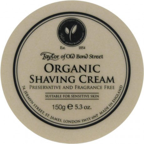 Taylor of old Bond Street Rasurpflege Organic Shaving Cream Мужской крем для лица, 150 г