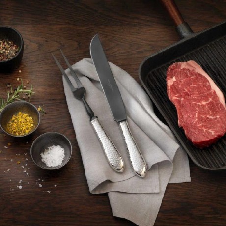 Robbe & Berking Robbe & Berking Martele - 925 Sterling Silber Tranchierset Frozen Black 2-tlg. Robbe &amp; Berking Martele - Набор для резьбы по серебру 925 пробы Frozen Black 2 шт.