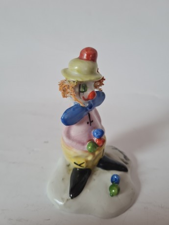Capodimonte Фарфоровая статуэтка Каподимонте "Клоун", 10см, Италия, 1950-60гг.