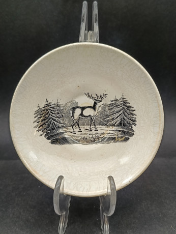 Тарелка декоративная V&B Wallerfangen "Олень", фарфор, 12 см, Германия, 1970-80гг.