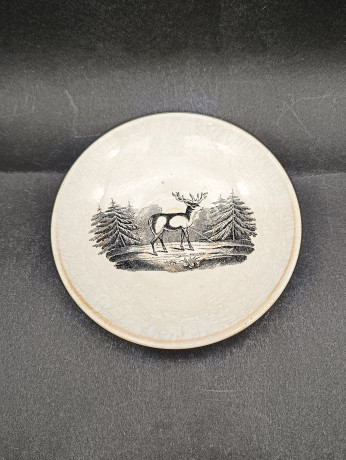 Тарелка декоративная V&B Wallerfangen "Олень", фарфор, 12 см, Германия, 1970-80гг.