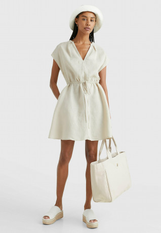 Tommy Hilfiger SLEEVELESS Day dress light sandalwood БЕЗ РУКАВОВ Повседневное платье светлое сандаловое дерево