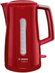 BOSCH BOSCH Wasserkocher 2400 W kabelloser Wasserkocher CompactClass, Wasserstandsanzeige Rot Чайник BOSCH 2400 Вт беспроводной чайник CompactClass, индикатор уровня воды