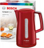 BOSCH BOSCH Wasserkocher 2400 W kabelloser Wasserkocher CompactClass, Wasserstandsanzeige Rot Чайник BOSCH 2400 Вт беспроводной чайник CompactClass, индикатор уровня воды