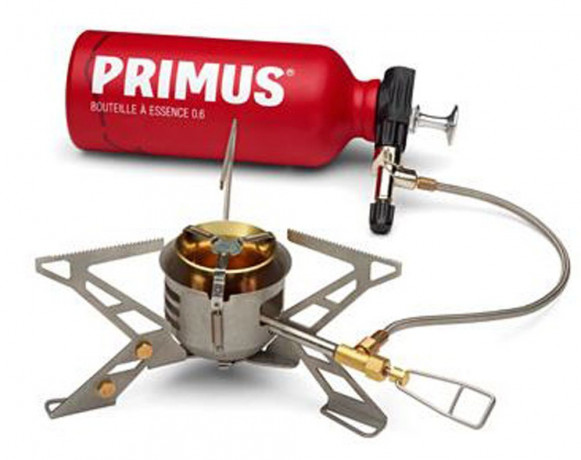 Primus Primus Multikocher Kocher OmniFuel II inkl. Brenstoffflasche und Pouch Мультиварка Primus OmniFuel II в комплекте с топливным баком и сумкой.
