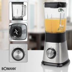 BOMANN BOMANN Standmixer 1,5 Liter Universalmixer UM 1374 CB Blender, 650 W, fur Frucht- und Fitnessdrinks, Milchshakes, Cocktails, Suppen  Миксер BOMANN универсальный миксер UM 1374 CB, 1,5 л, 650 Вт, для фруктовых и фитнес-напитков, молочных коктейлей,
